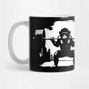 monkey weightlifting Mug